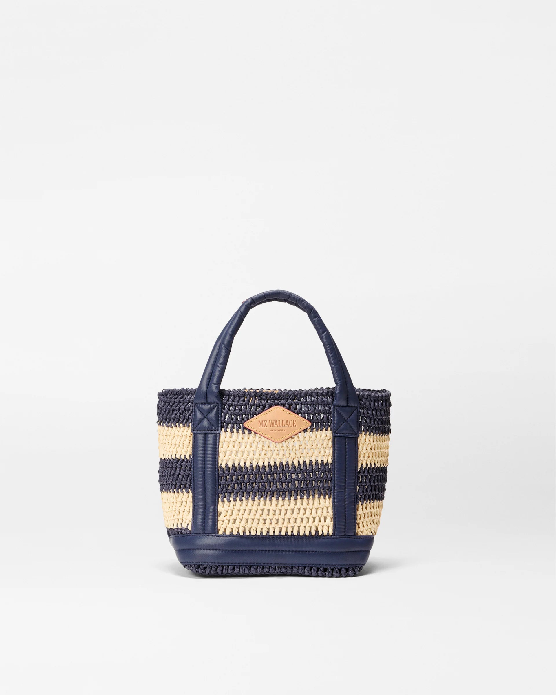 MZ Wallace' Dawn/Natural Stripe Crochet Mini Crochet Tote - Emma's