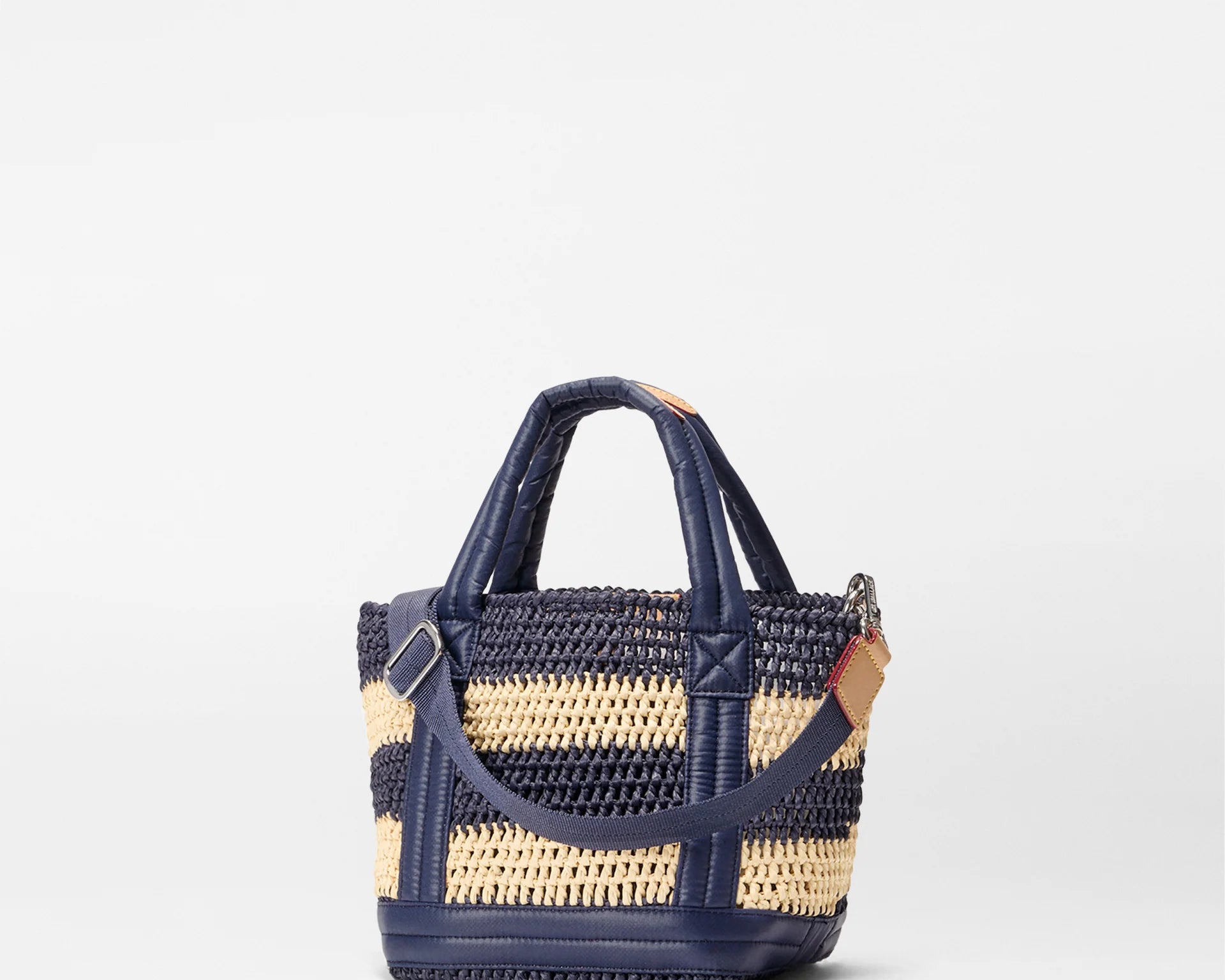 MZ Wallace' Dawn/Natural Stripe Crochet Mini Crochet Tote - Emma's MZ Wallace' Dawn/Natural Stripe Crochet Mini Crochet Tote - Emma's