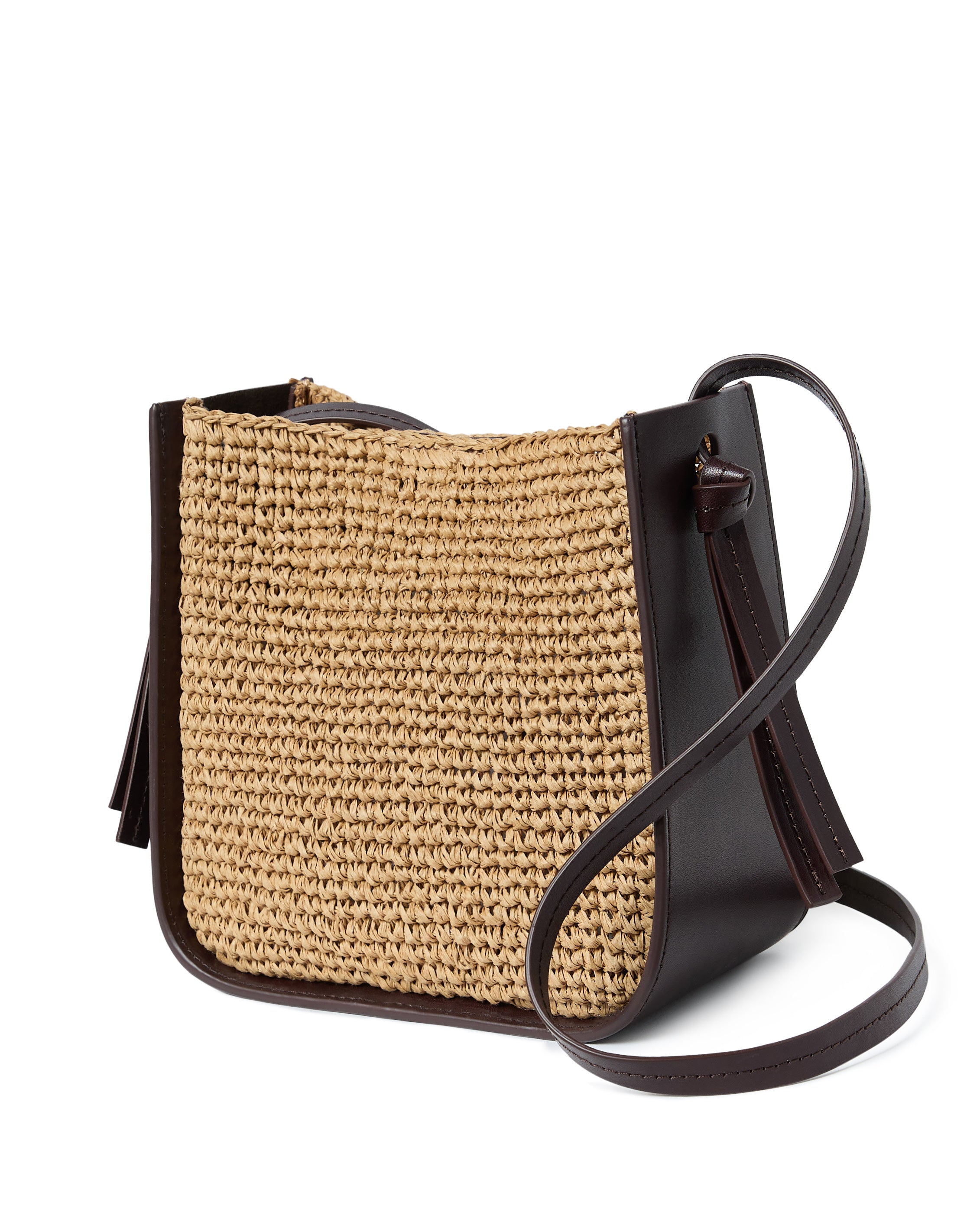 Loeffler Randall' Avalon Brown/Espresso Crochet Crossbody - Emma's