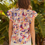 'Caballero' Petri Stamped Floral Top