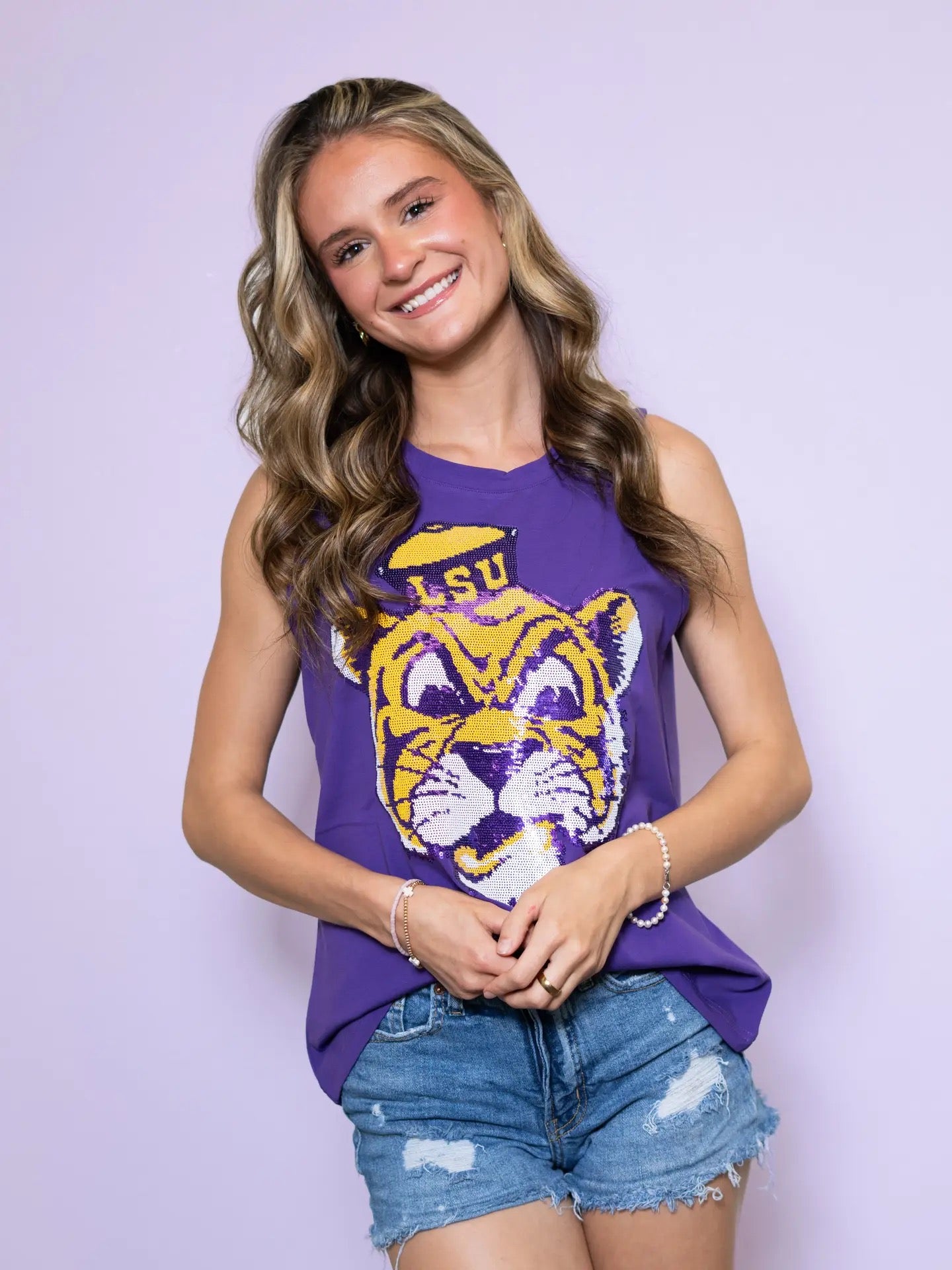 LSU Vintage Tiger Tank - Emma's Shoes & Accessories