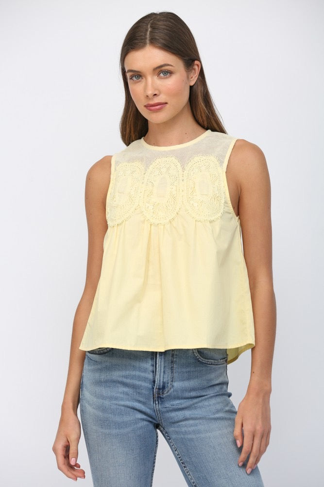 Lace Detail Trimmed Top - Emma's Shoes & Accessories