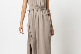 Elevate your wardrobe with our Drawcord Waist Maxi Dress from Lilla P. This dress features a drawcord waist that creates a flattering silhouette, making it a versatile and comfortable option for any occasion. Made with high-quality fabric, it promises durability and comfort, perfect for a stylish and practical addition to your closet.