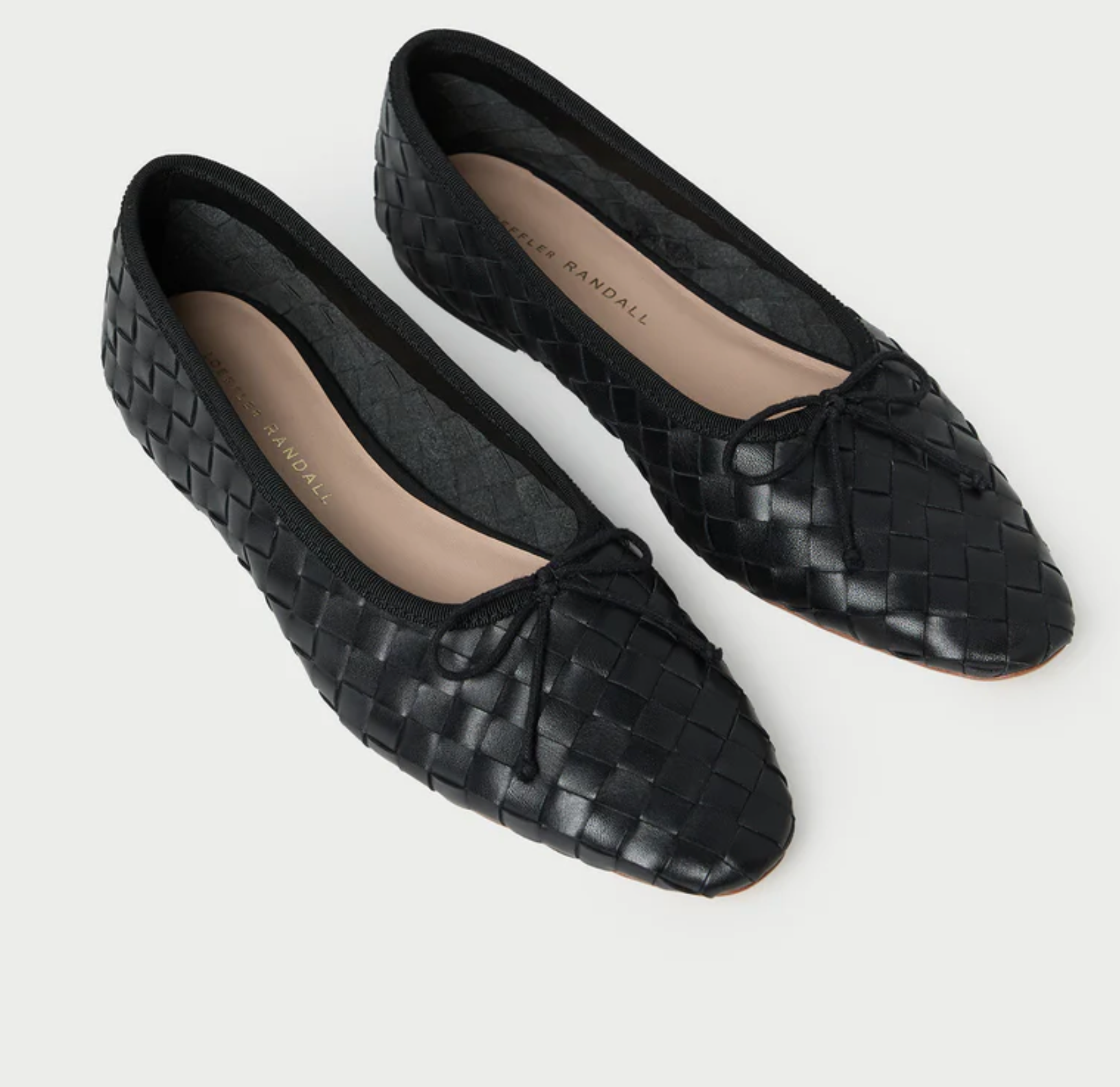 Loeffler Randall Women's Landrey Woven Leather Ballet Flats - Black