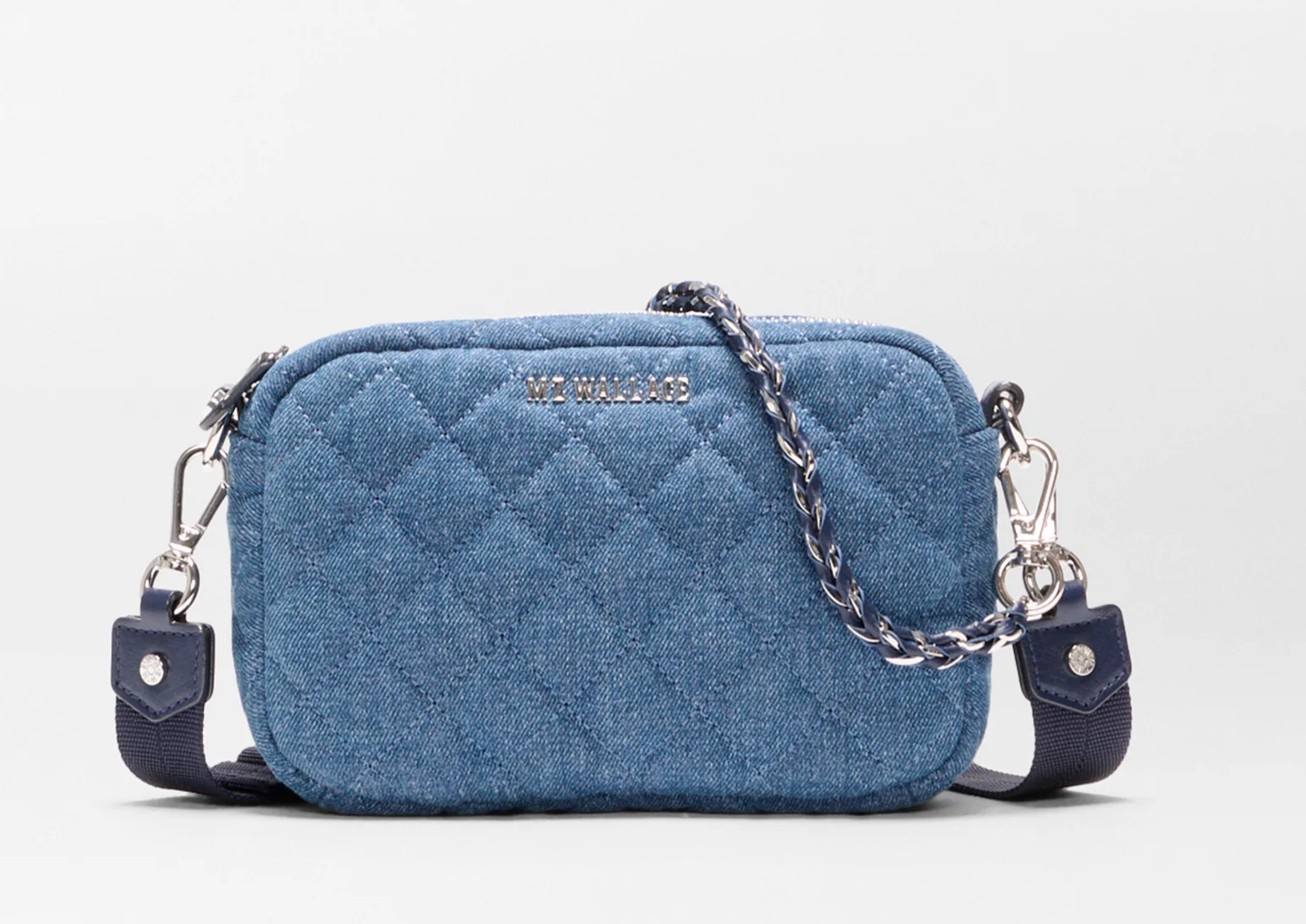 MZ Wallace' True Blue Denim Mini Crosby Crossbody - Emma's Shoes
