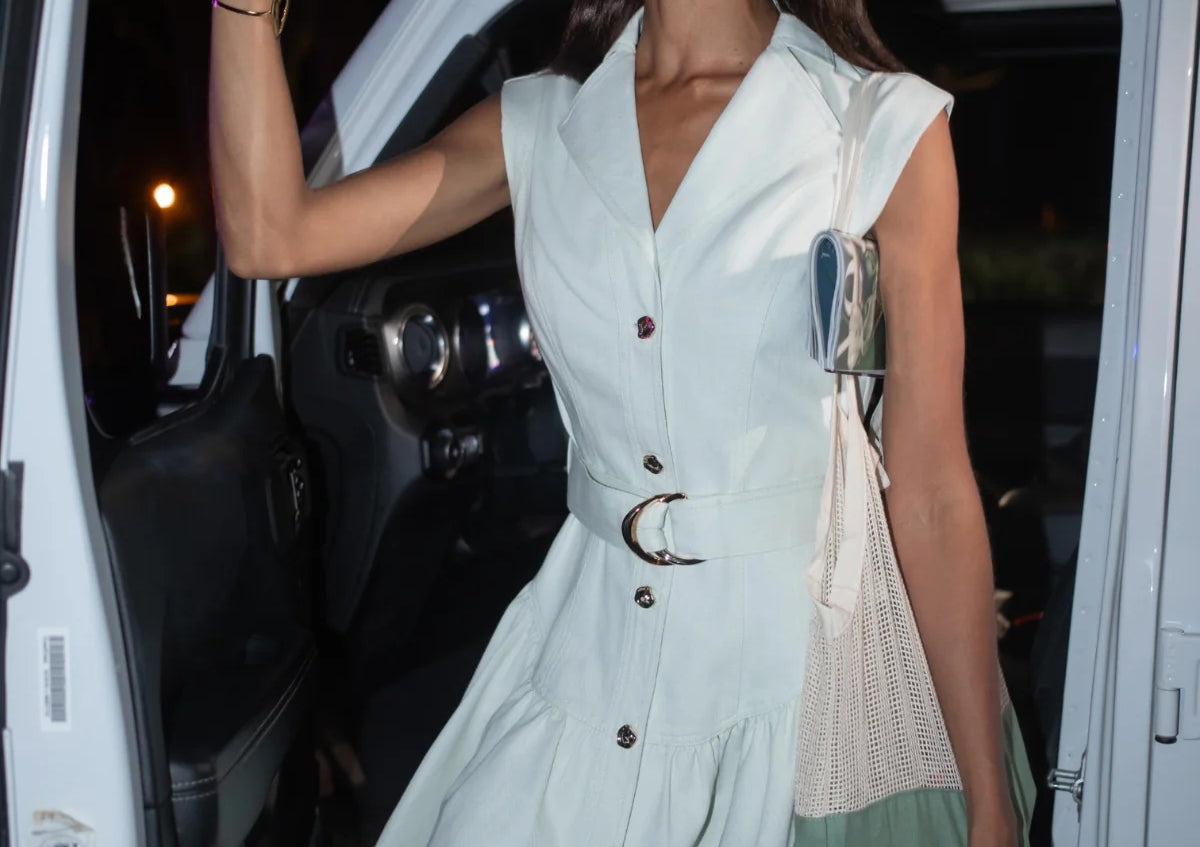 'Karina Grimaldi' NYSA DENIM MINI DRESS - Emma's Shoes & Accessories 'Karina Grimaldi' NYSA DENIM MINI DRESS - Emma's Shoes & Accessories