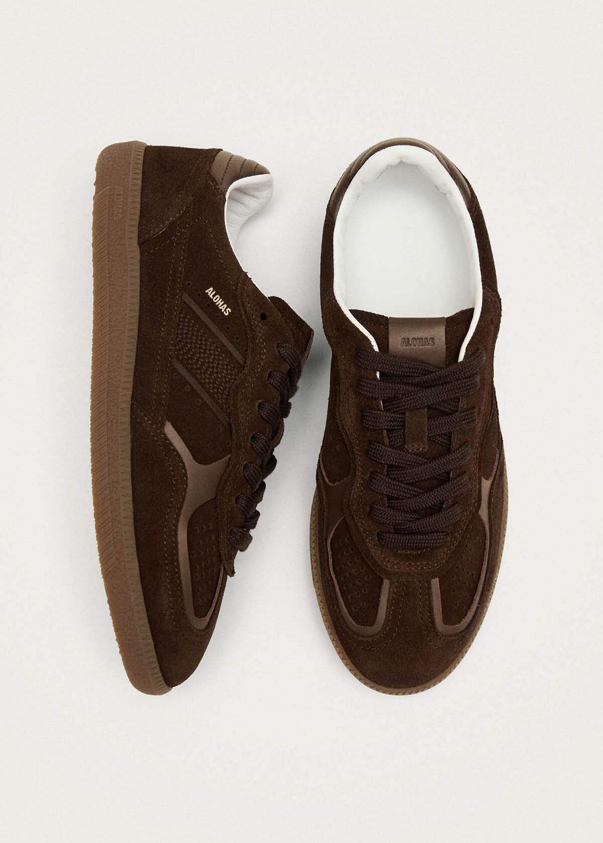 Alohas' RIFE CHOCOLATE BROWN LEATHER SNEAKERS - Emma's Shoes